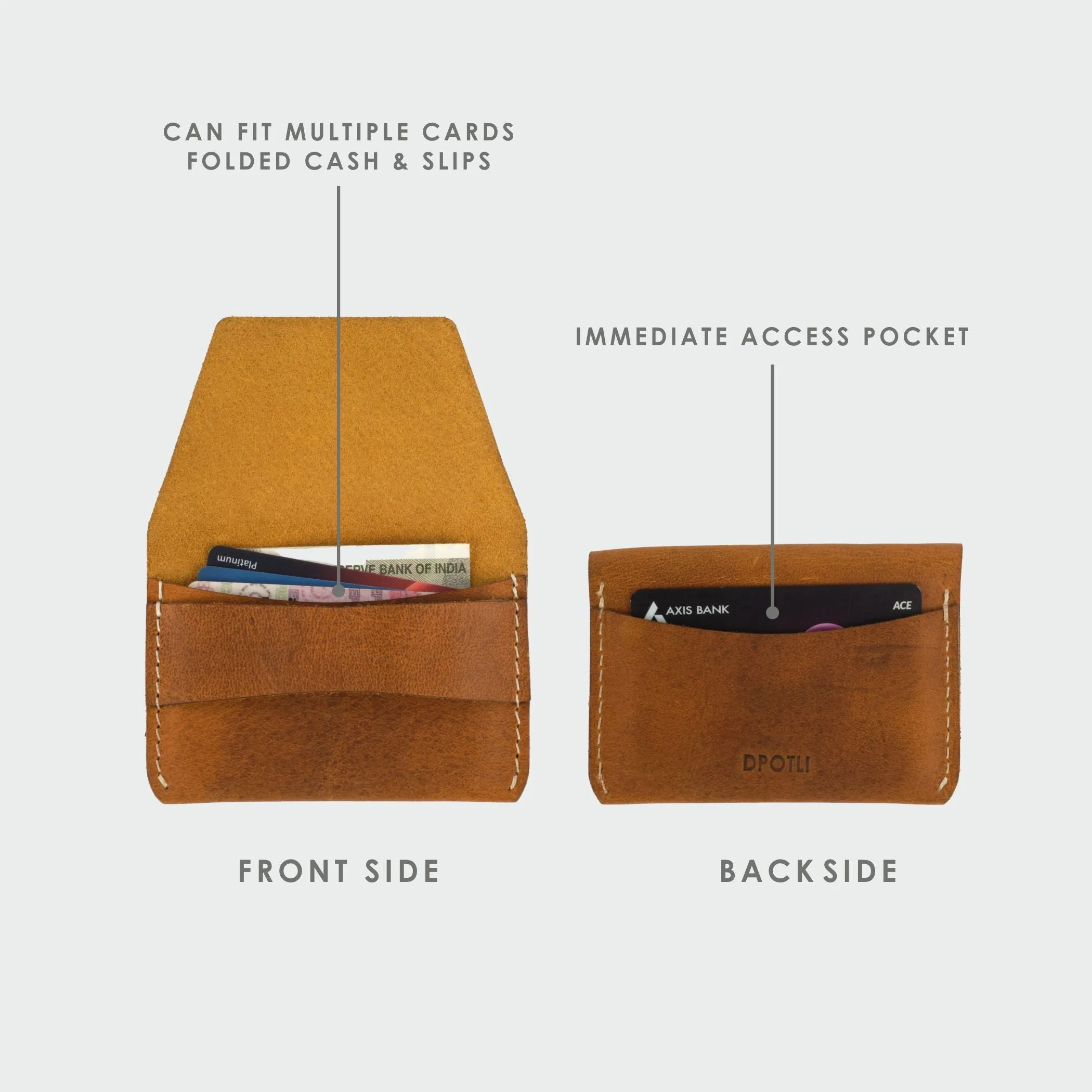 Brown Leather Flap Wallet