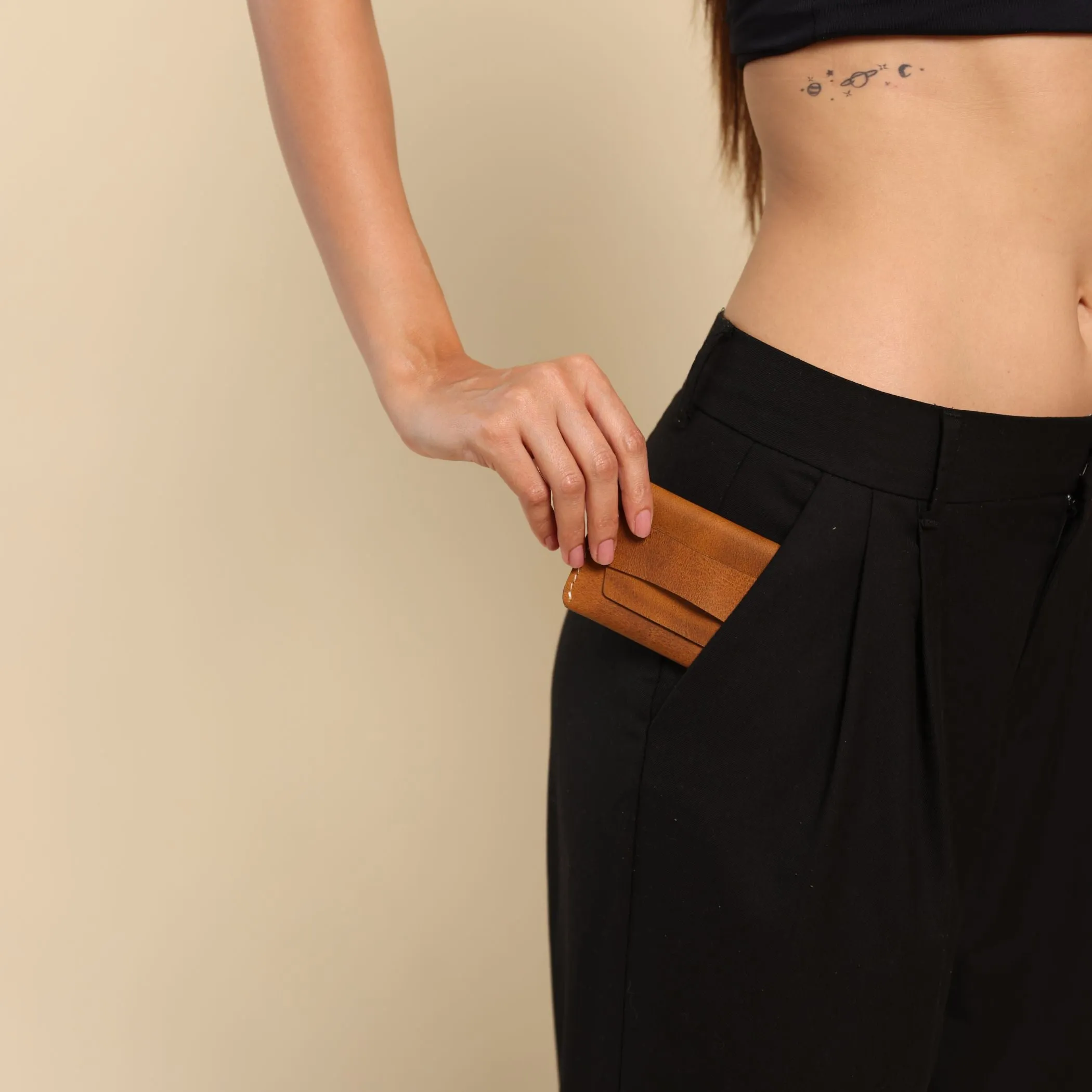 Brown Leather Flap Wallet