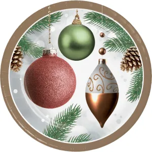 Bulk Dazzling Ornaments Paper Dessert Plate (Case of 96)