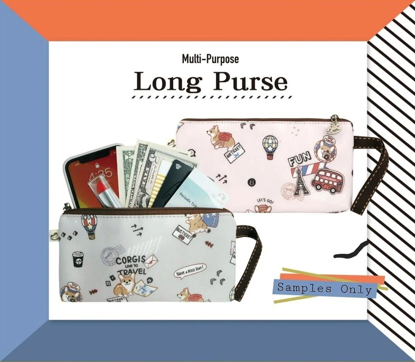 Burgundy Long Coin Purse