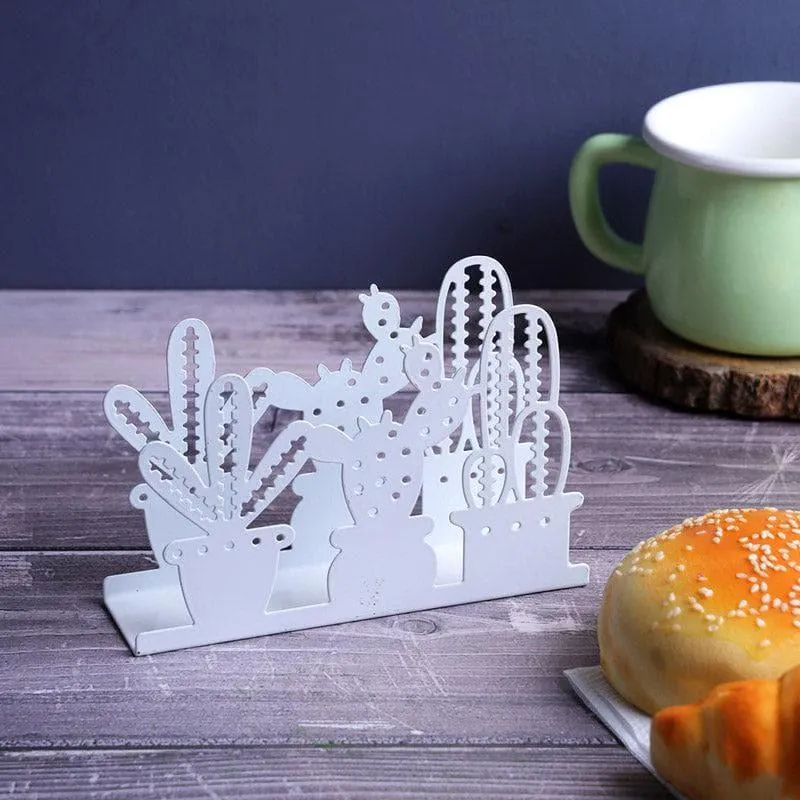Cactus Club Napkin Holder - White