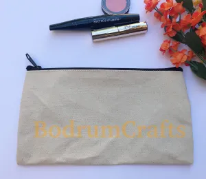 Canvas Zipper Pouch Bags, Multi-Purpose Travel Makeup Bag