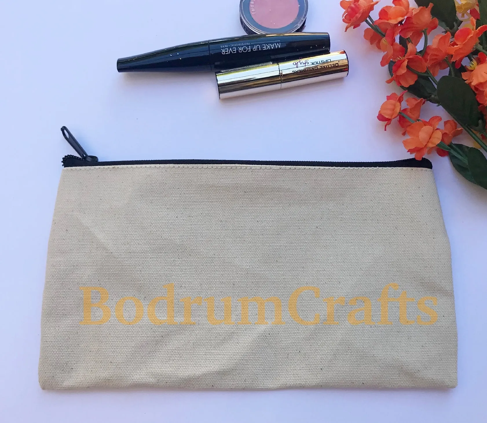 Canvas Zipper Pouch Bags, Multi-Purpose Travel Makeup Bag