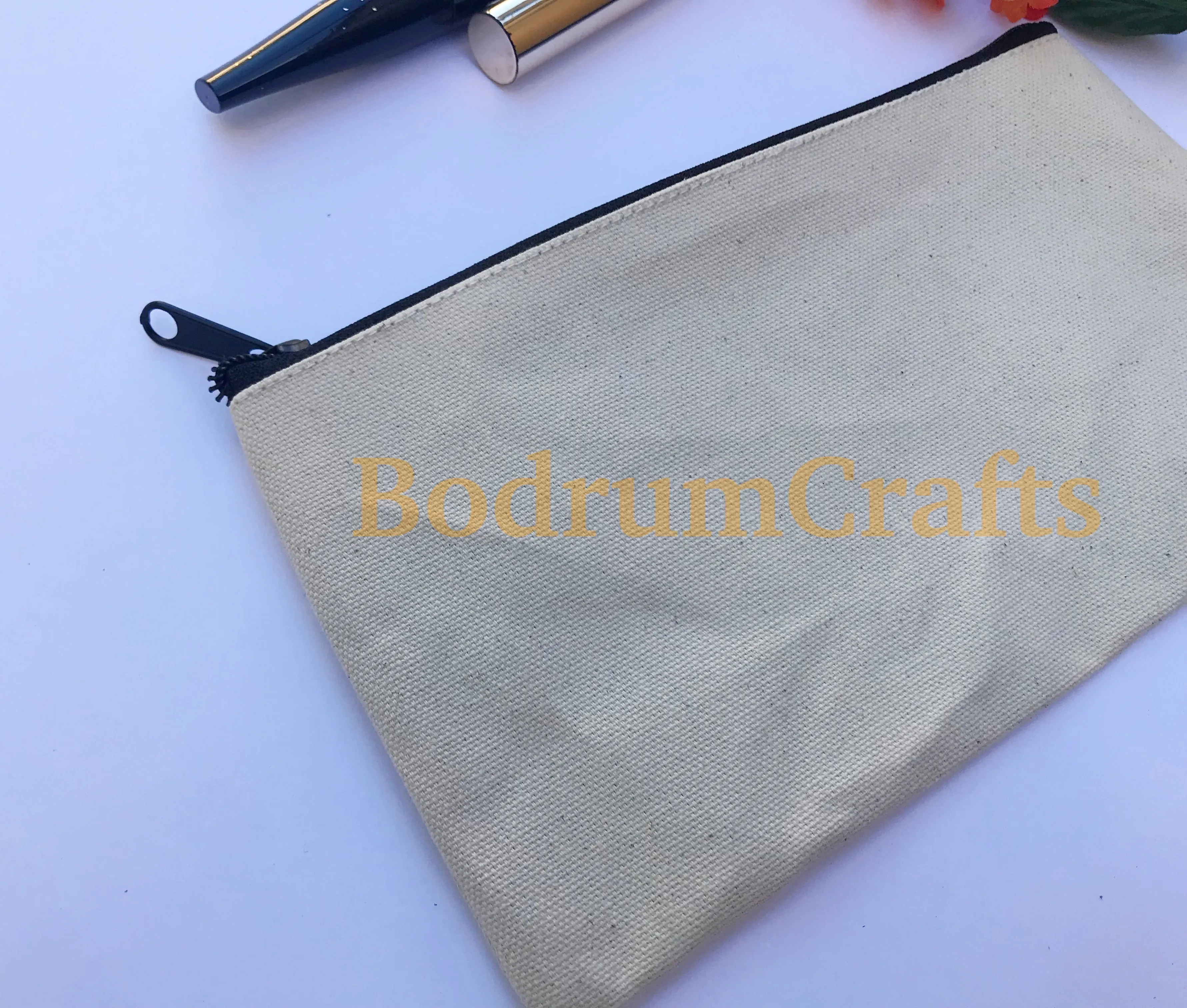 Canvas Zipper Pouch Bags, Multi-Purpose Travel Makeup Bag