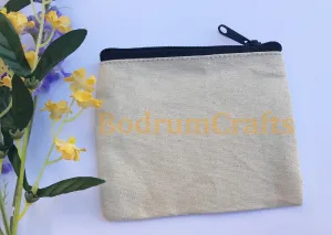 Canvas Zipper Pouch Bags, Small Makeup Organization Bags