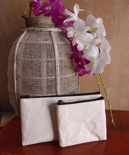 Canvas Zipper Pouch Bags, Small Makeup Organization Bags