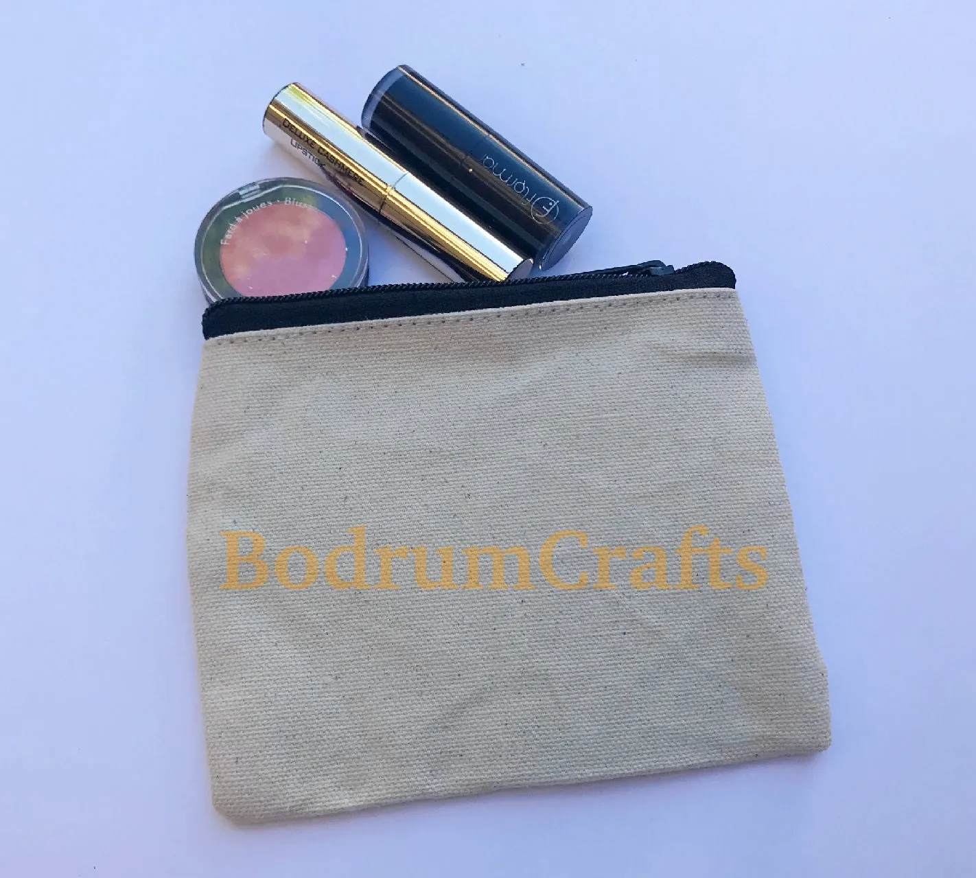 Canvas Zipper Pouch Bags, Small Makeup Organization Bags