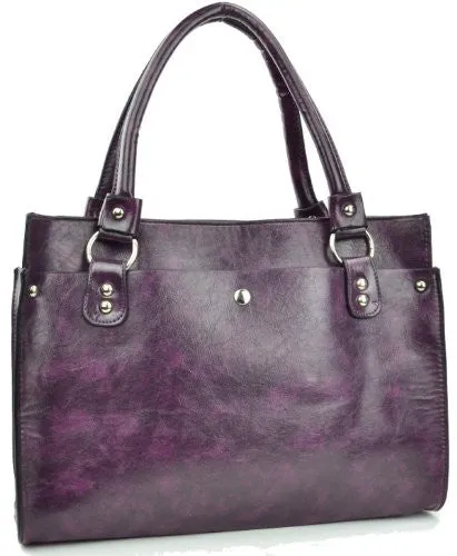 Capella Faux Leather Satchel Bag