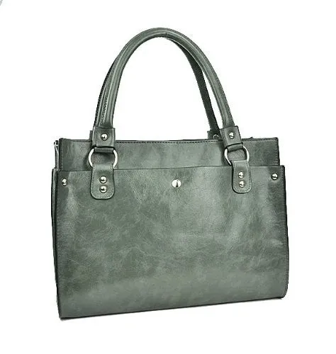 Capella Faux Leather Satchel Bag