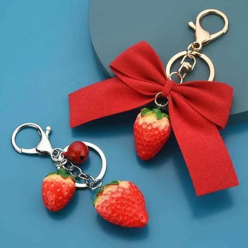 Cartoon Strawberry Unique Keychains - K4206 