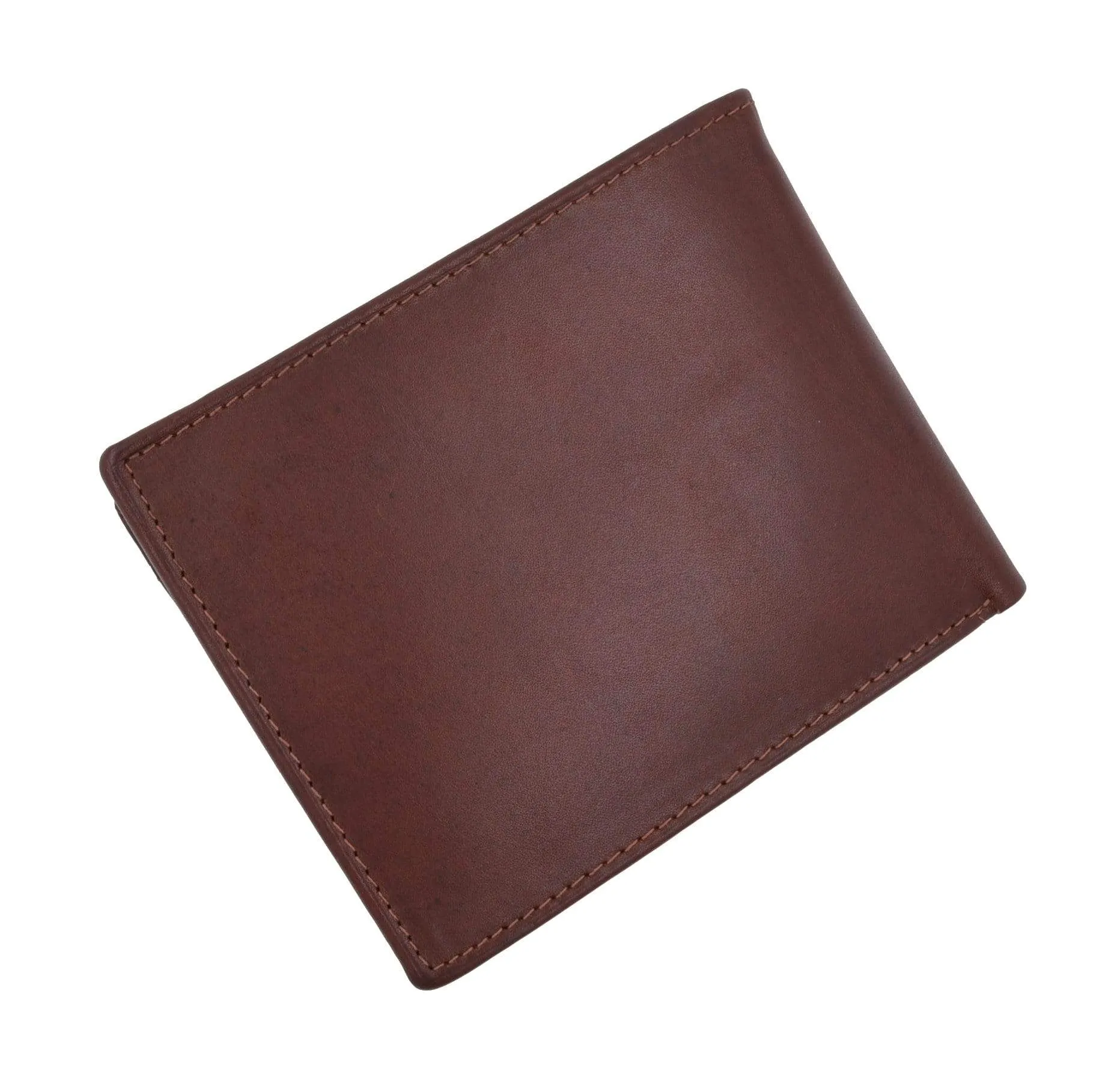 Cavelio Genuine High Quality Leather Mens Bifold Wallet with Removable ID Card Holder 730534 (C)