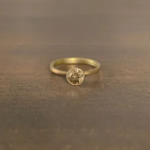 Champagne Brilliant Cut Diamond Domed-Set Ring