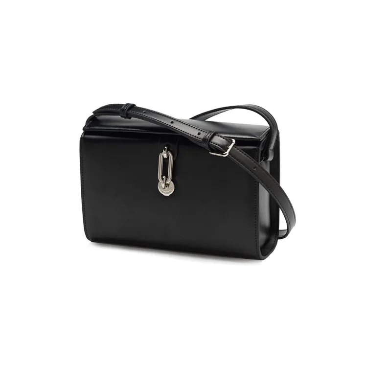 Chic Black Leather Womens Crossbody Bags Purse Shoulder Bag for Women