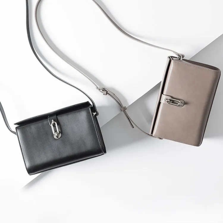 Chic Black Leather Womens Crossbody Bags Purse Shoulder Bag for Women