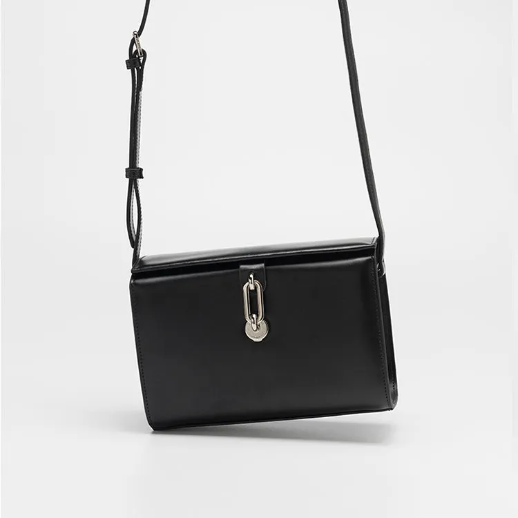 Chic Black Leather Womens Crossbody Bags Purse Shoulder Bag for Women