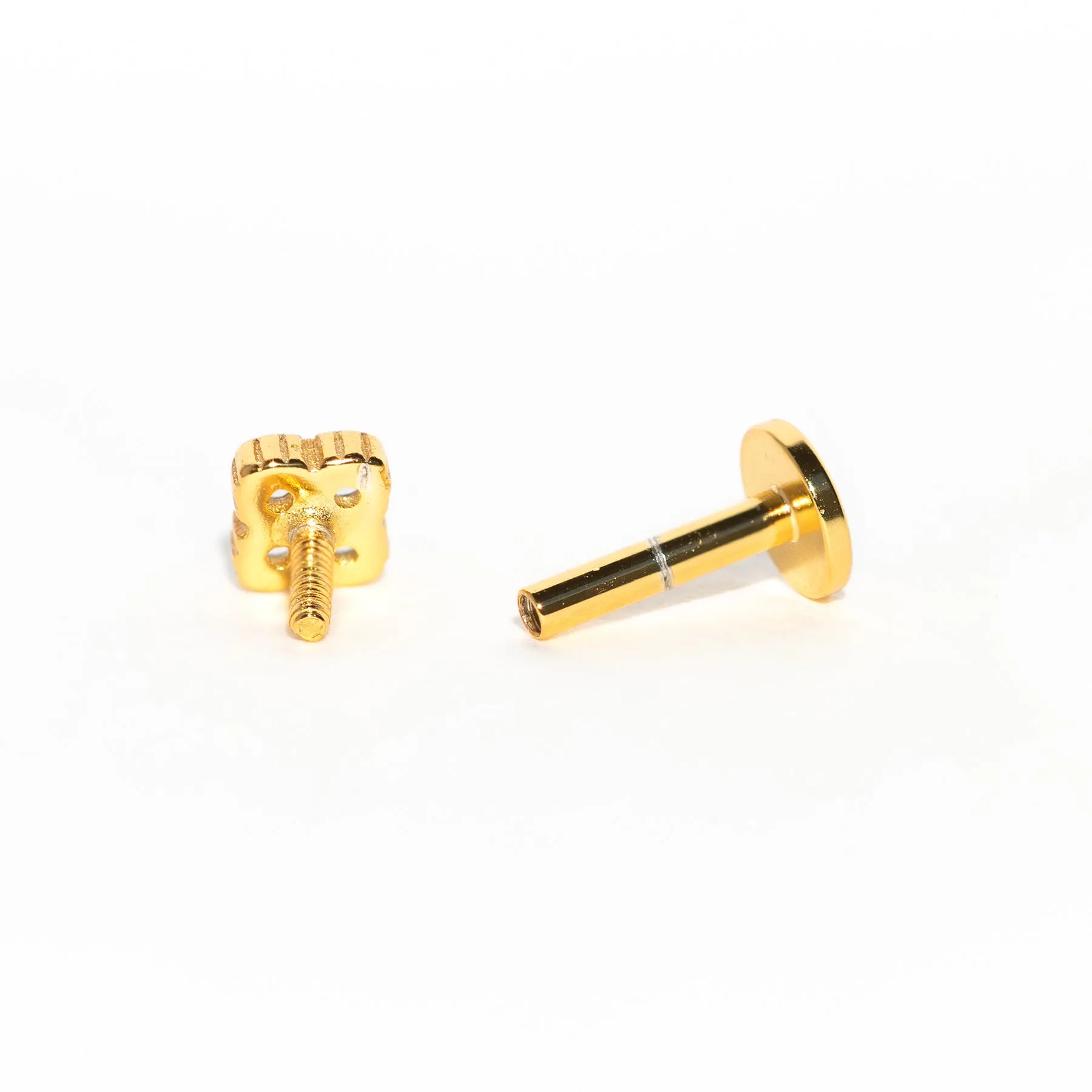 Clear Clover Flat Back Earring
