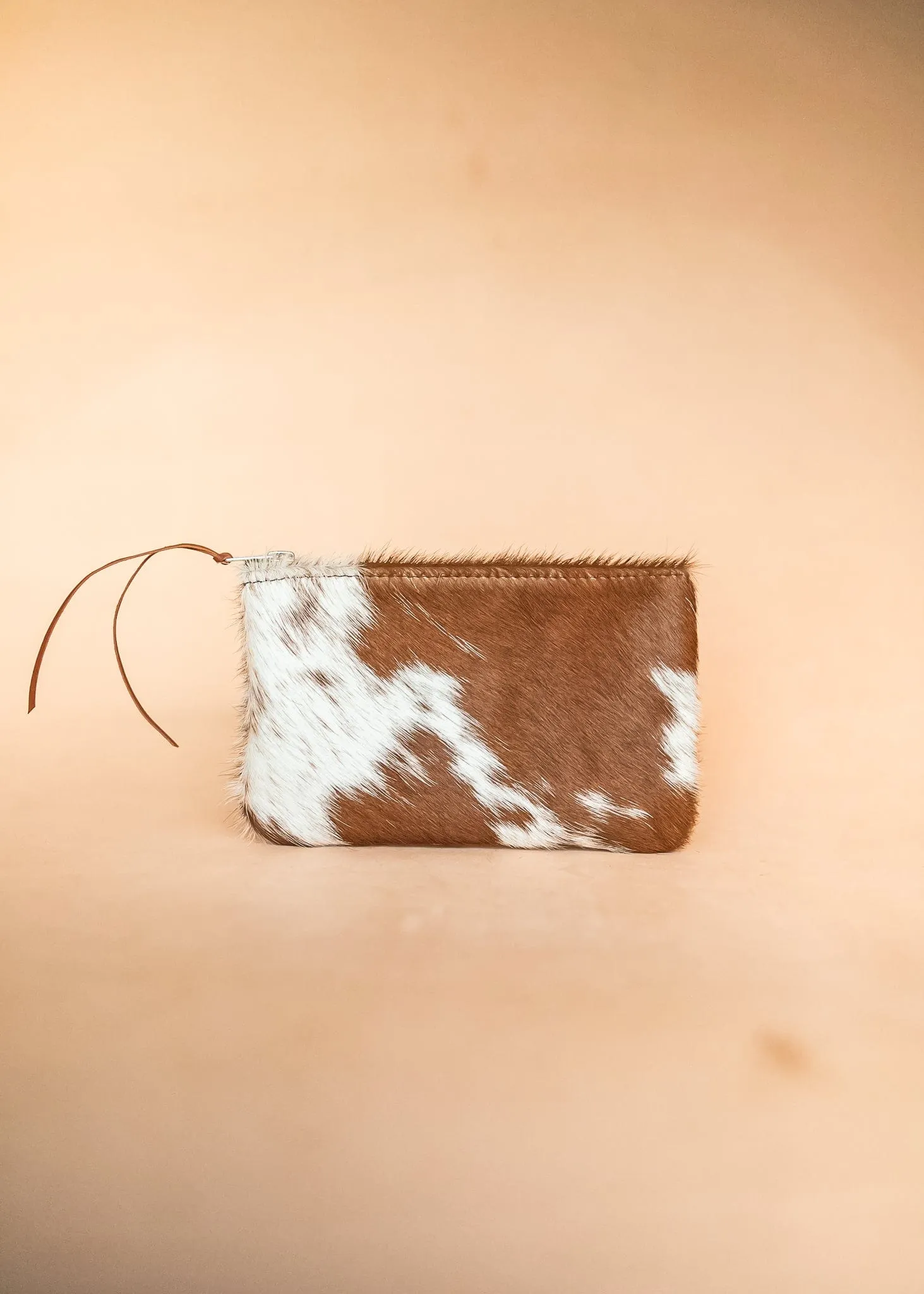 Clementine Clutch - Cow Hair on Hide