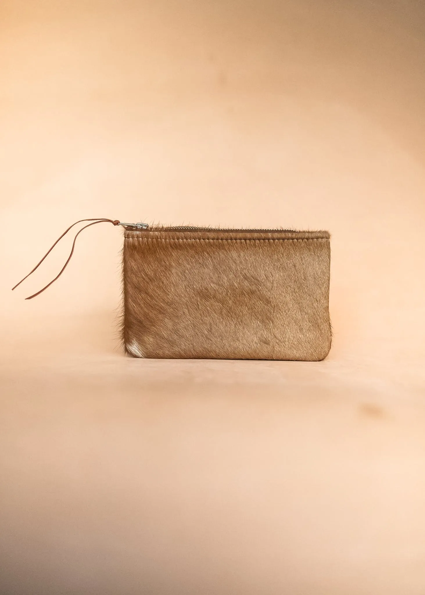 Clementine Clutch - Cow Hair on Hide
