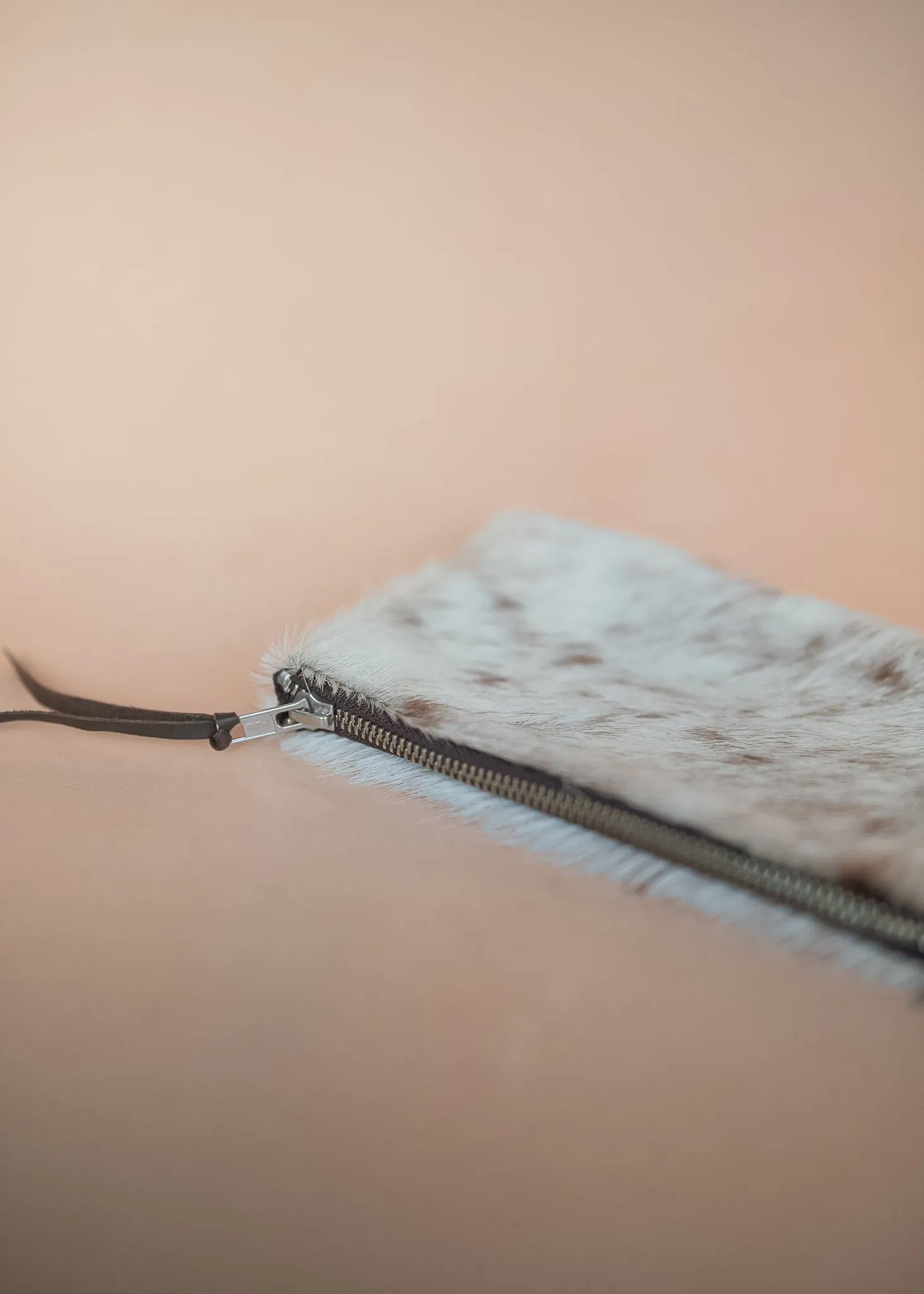 Clementine Clutch - Cow Hair on Hide
