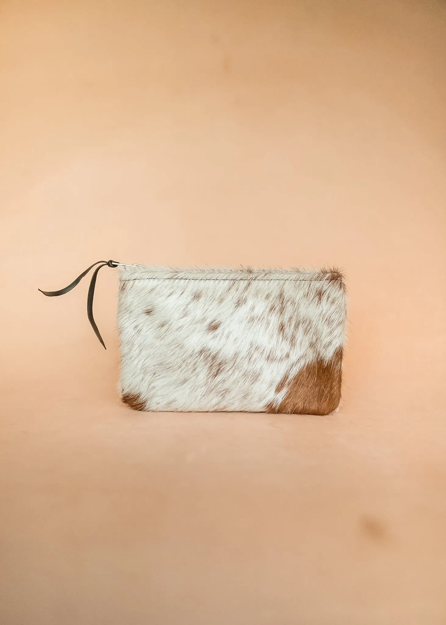 Clementine Clutch - Cow Hair on Hide