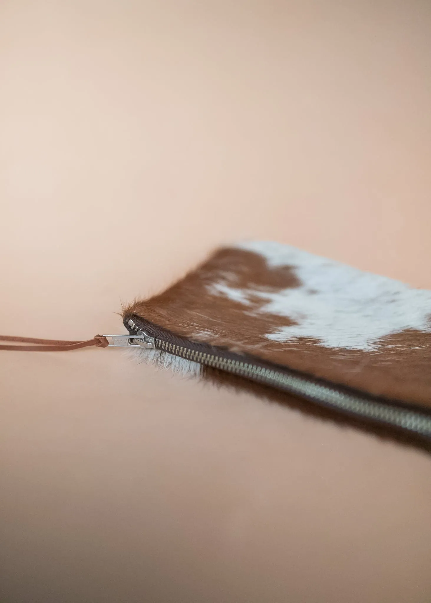Clementine Clutch - Cow Hair on Hide