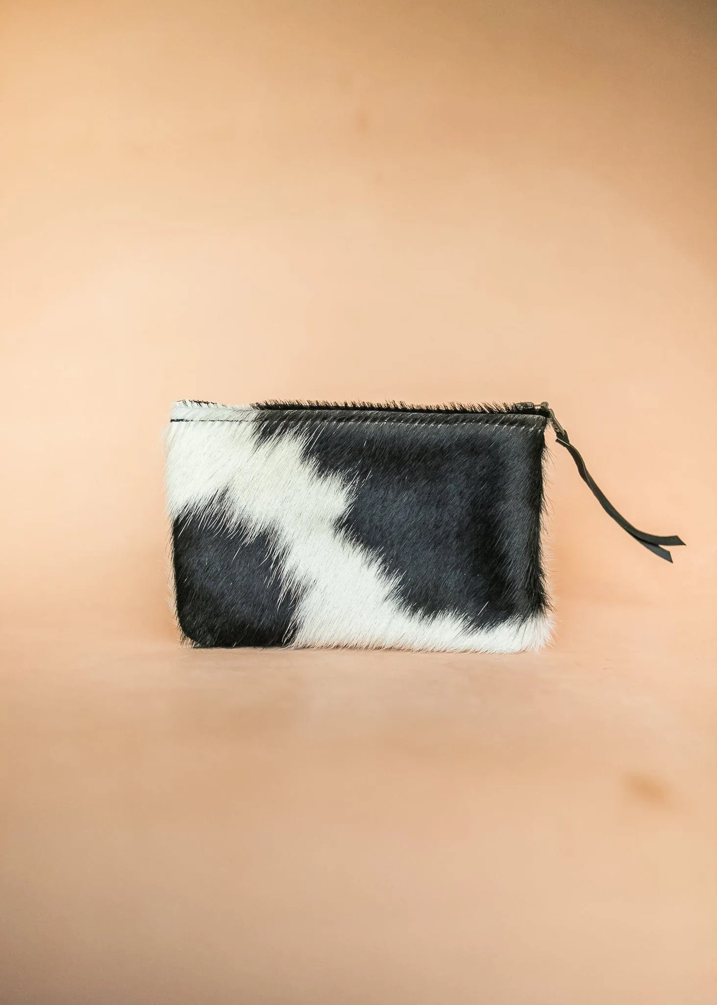 Clementine Clutch - Cow Hair on Hide