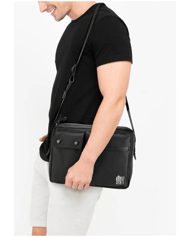 Coated Dry Track Crossbody Bag - Black