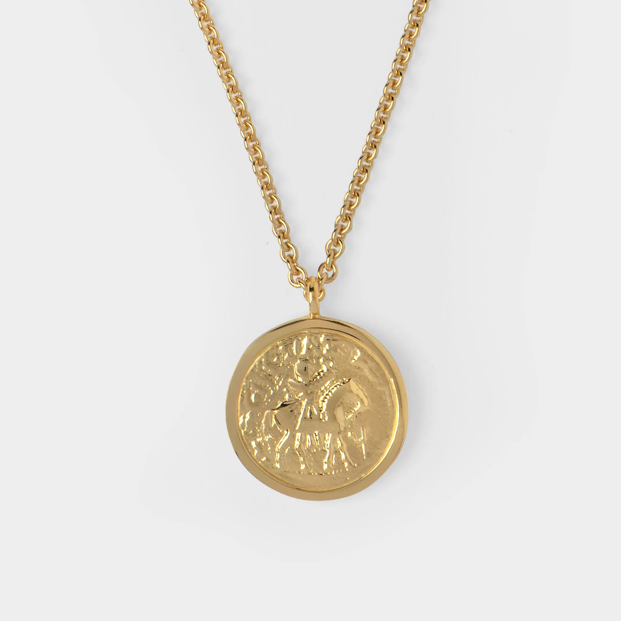 Coin Pendant Gold in Silver 9K Gold Plated