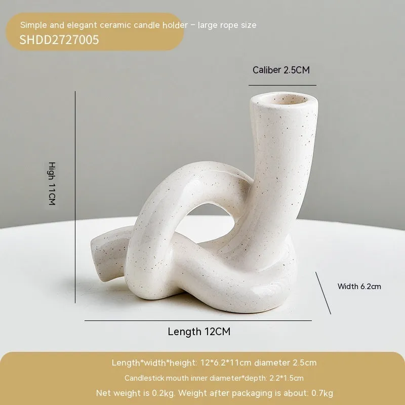 Cream Candle Holder Decoration