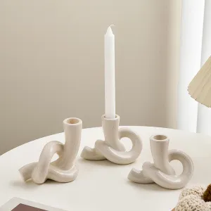 Cream Candle Holder Decoration