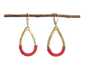 Crimson Threaded Earrings