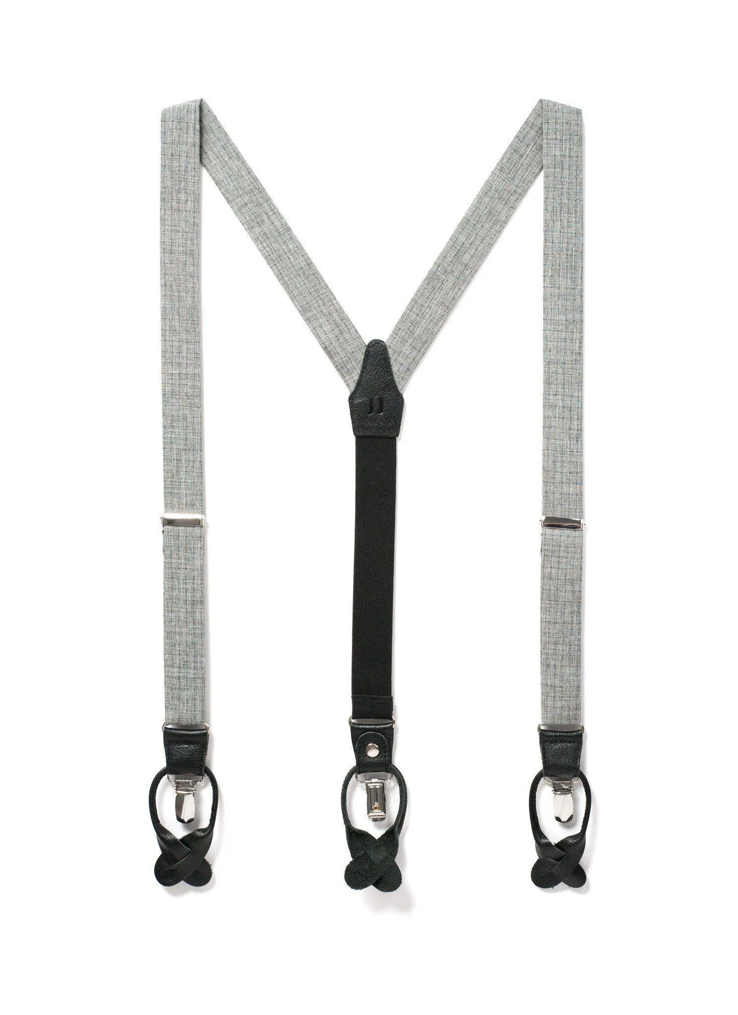 Criss Cross - Grey Crosshatch Suspenders