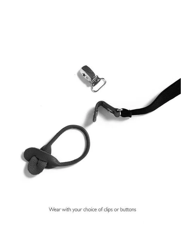 Criss Cross - Grey Crosshatch Suspenders