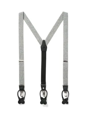 Criss Cross - Grey Crosshatch Suspenders
