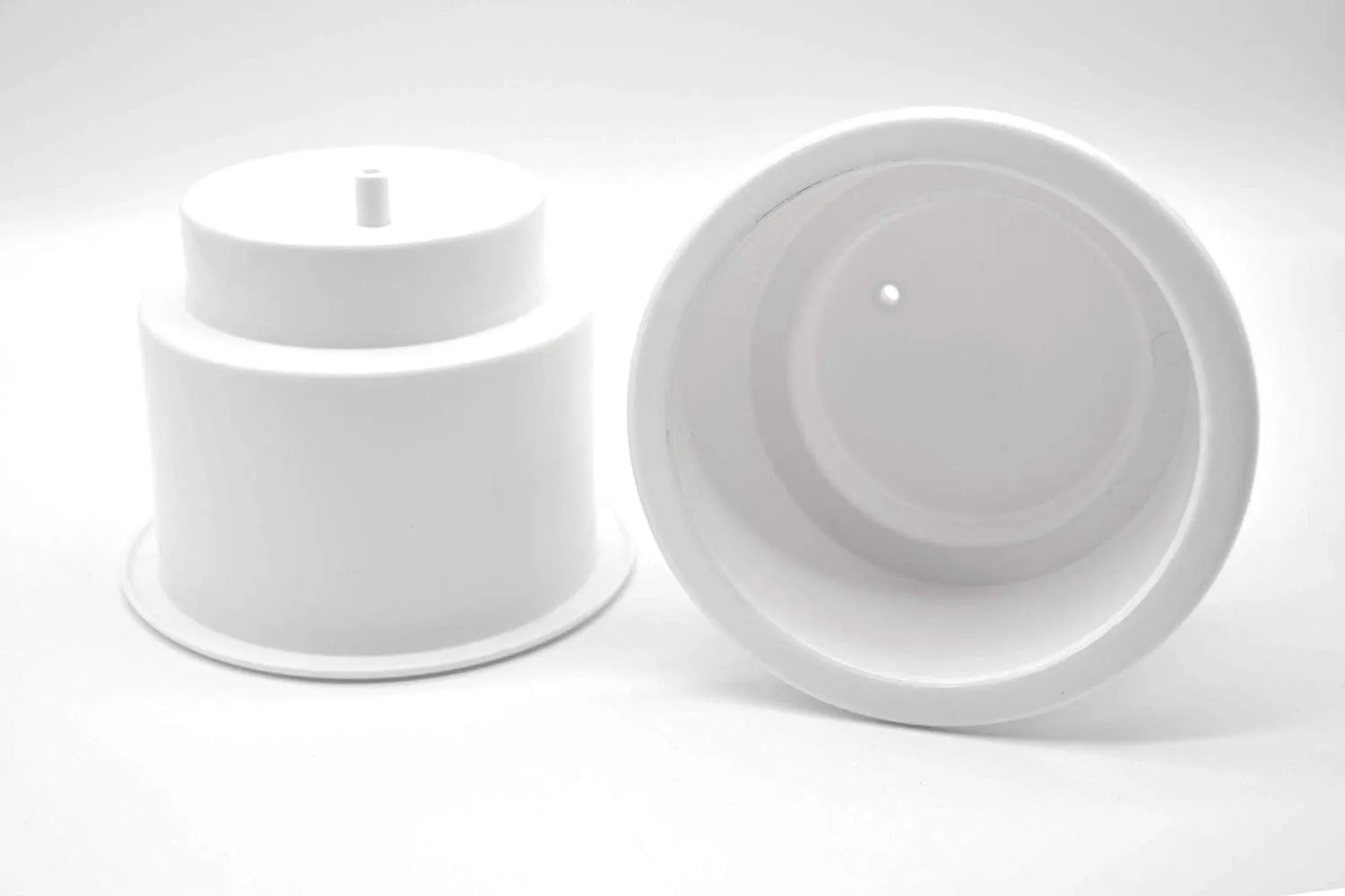 Cup Drink Holder Great White Plastic with Side-Drain Holder (1pcs)