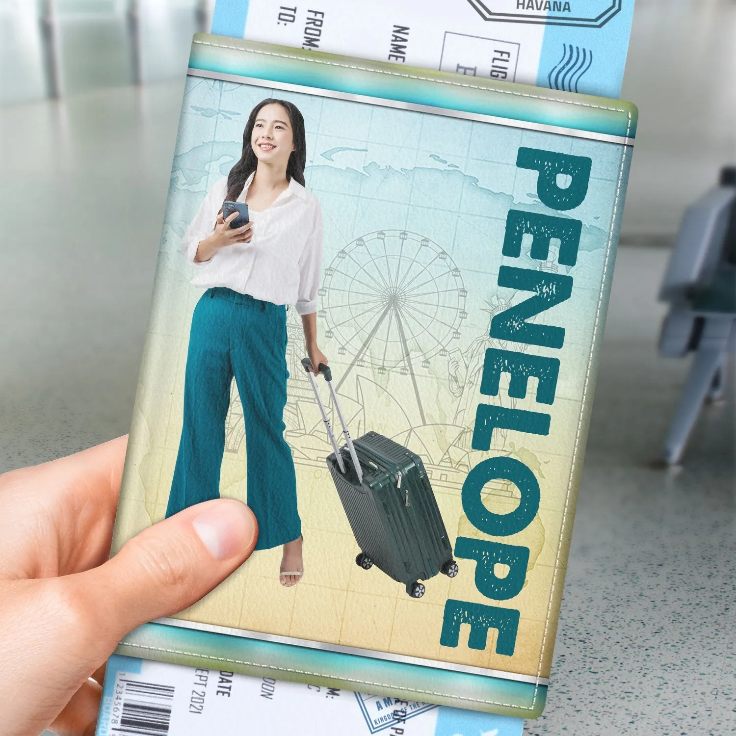 Custom Photo - Birthday Gift For Her, Him, Family, Trippin', Traveling Lovers - Personalized Passport Cover, Passport Holder