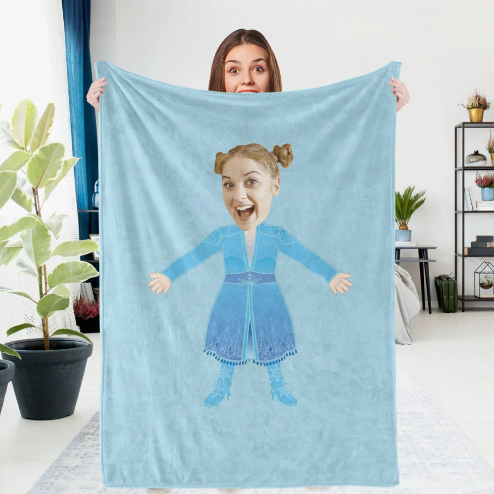 Custom Photo Blanket Unique Queen Elsa Personalized Photo Gifts Unique Customized Gifts