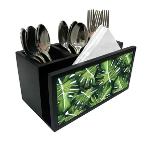Cutlery Tissue Holder Napkin Stand -  Monstera Plants