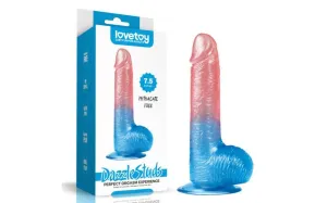 Dazzle Studs Dildo 7.5in Pink/Blue