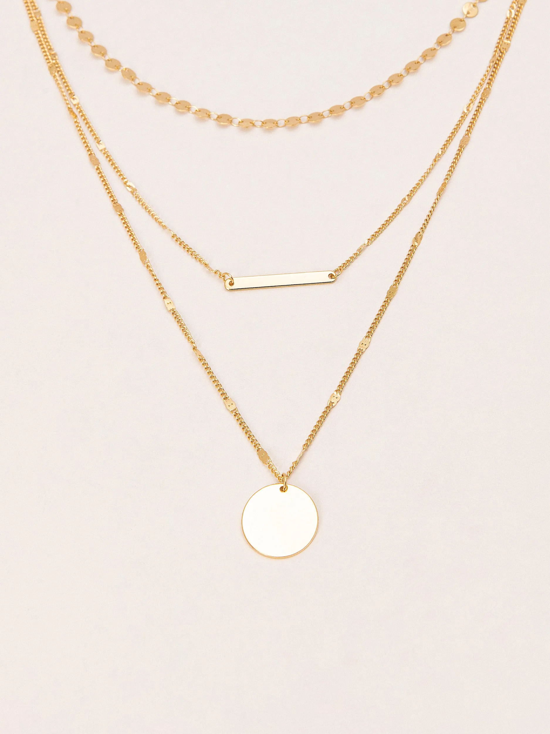 Dazzling Coin Layered Necklace