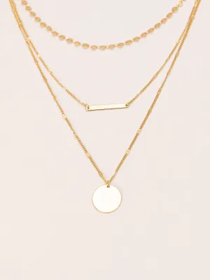Dazzling Coin Layered Necklace
