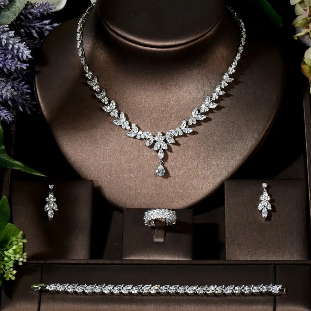 Dazzling CZ Bridal Jewelry Set