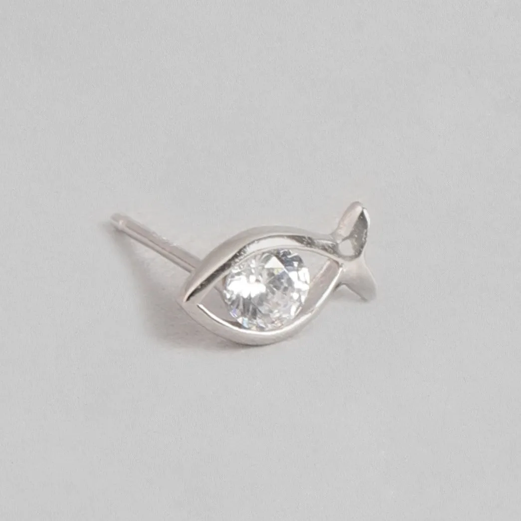 Dazzling Fish CZ 925 Sterling Silver Earrings