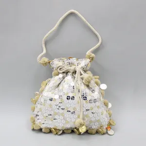Dazzling Sequins Embellished Potli Bag