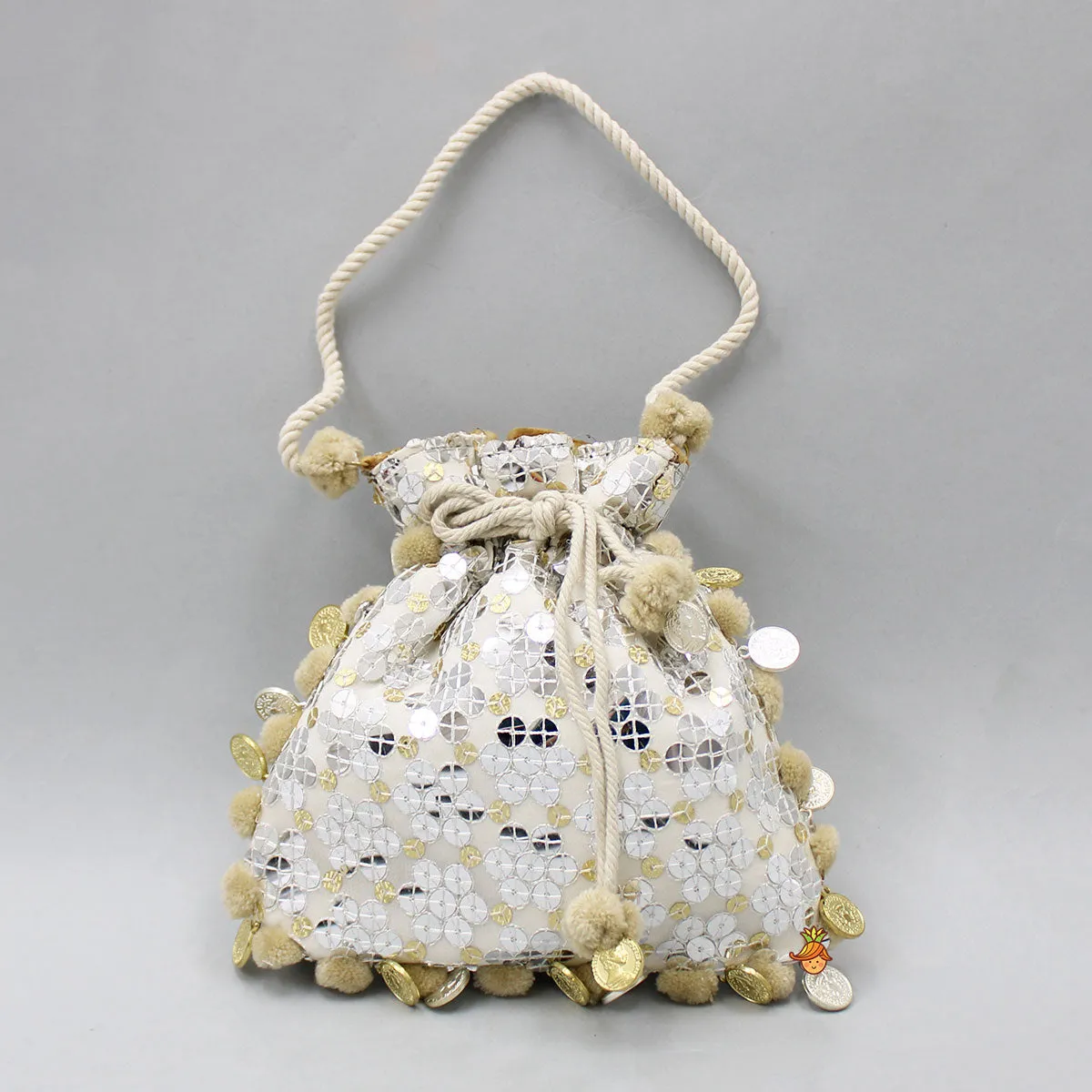 Dazzling Sequins Embellished Potli Bag
