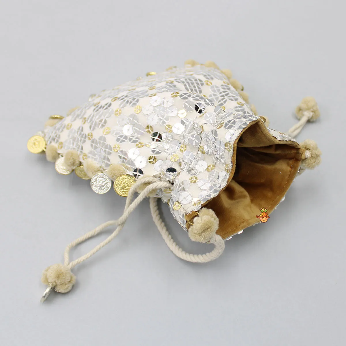 Dazzling Sequins Embellished Potli Bag