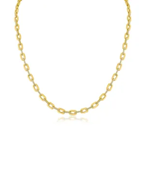 Delicate Link CZ Necklace