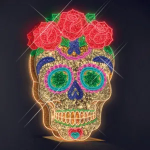 DIA DE LOS MUERTOS CALAVERA ROSE SKULL