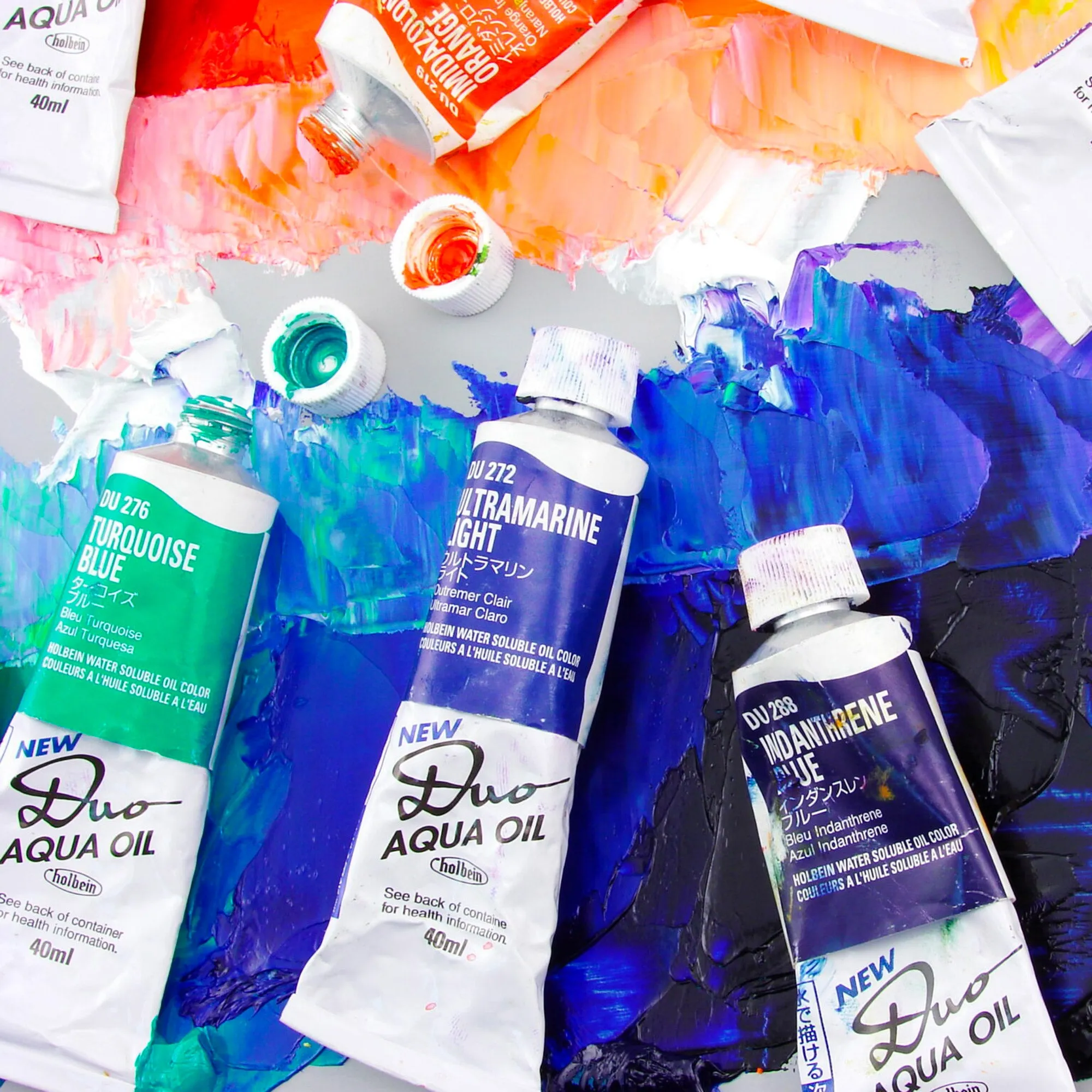 Duo Aqua Water:Soluble Oils - Luminous Orange