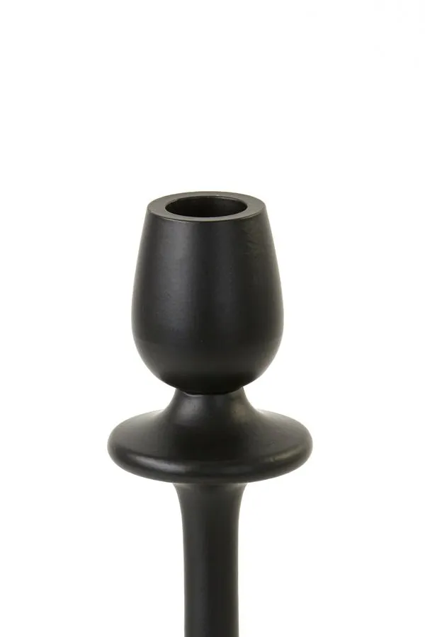 Elana Candle Holder - Matt Black